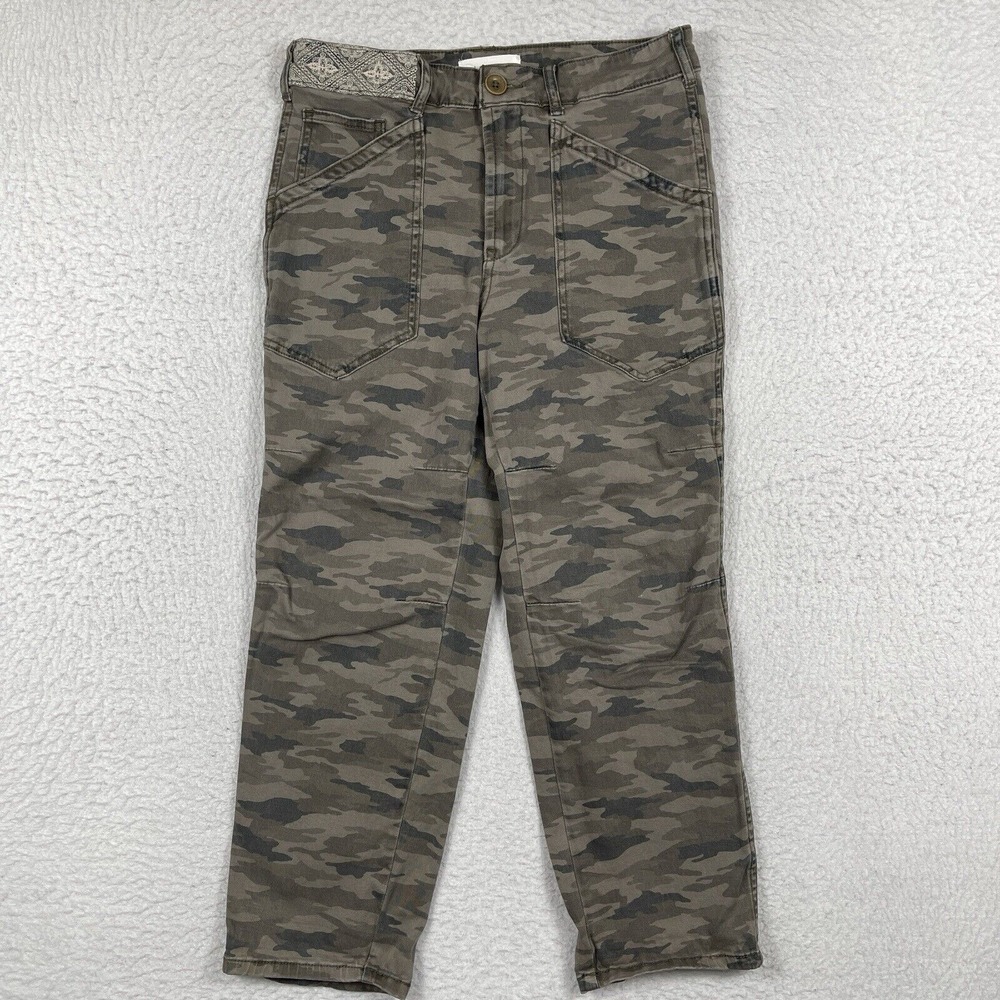 Anthropologie Pants Womens 27 Camo Utility Mavis Straight Casual Work Outdoors